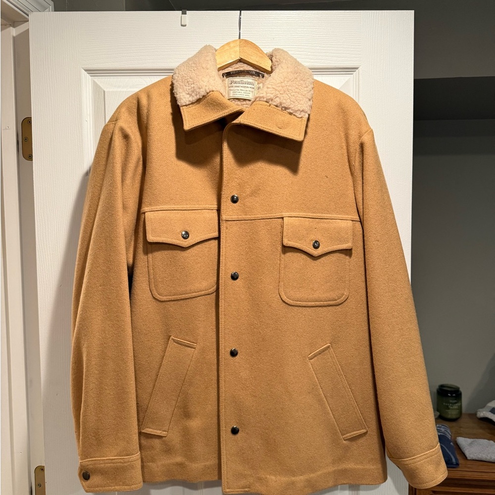 Vintage 1960’s Pendleton Wool Jacket with Sherpa Collar